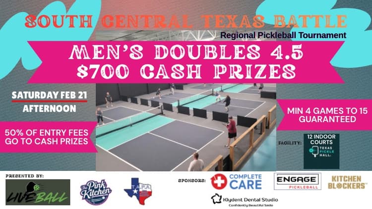 SCTB Men's 4.5 Doubles ($700 cash prize)